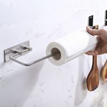 로안 키친타올걸이 무타공 심플한 스테인리스 360도회전 주방 행주 고무장갑 걸이