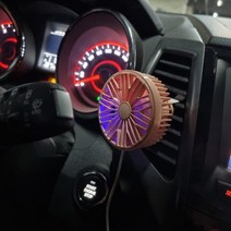 차량용 써큘레이터 송풍구 선풍기 자동차 USB 미니 LED 선풍기 다이소 기본형, 블랙