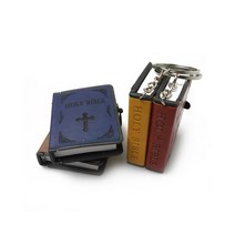 더리얼스 미니어처 성경책 열쇠고리 키링 바이블 멀티컬러 6.5cm 4색 택1 납골당장식 추천소품, 옐로우