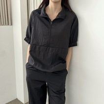 블랙 TR 하프집업 맨투맨(남녀공용) 가격제품