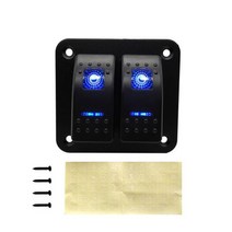 캠핑카부품 카라반장비 갱 해양 로커 스위치 패널 방수 회로 차단기 자동차 캠핑 캐러밴 여행 트레일러, 파란