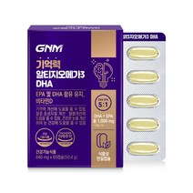 GNM자연의품격 기억력개선 RTG 알티지오메가3 DHA 식물성 캡슐, 60정, 840mg, 1개