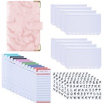 다이어리 돈 예산 플래너 바인더 지퍼 봉투 현금 A6 노트북 정리함, [08] Pink Marble