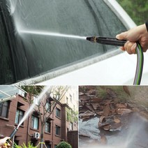 고압 물총 분사 꼭지 고압 노즐 고압세척회전노즐 물 호스 분사기 노즐 세트 수도 꼭지 연결 수압 조절 세차 물총 변환 사용 분사건, 블랙킹콩보탑창끝