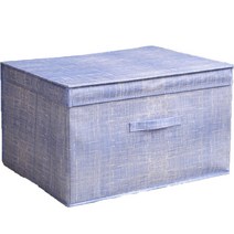 Zhuokai 데님 필름 패브릭 수납 리빙박스 120L, 1개, 블루