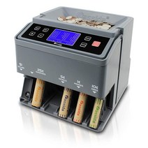 Cassida C300 Professional USD 코인 카운터 분류 및 포장지/롤러 분당 300개 퀵로드 인쇄 호환, C200