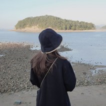 느와드코코 도톰한 양면 코튼 데일리 소두 버킷햇 모자