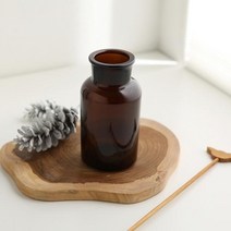아트박스/글라스코 갈색시약병 인테리어 유리꽃화병(대)