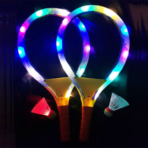 캠핑가서놀이 캠핑장놀거리 배드민턴세트 배드민턴채 빅민턴 유아체육교구 유아체육프로그램 야외장난감, 라켓 2개 + LED셔틀콕  + 일반셔틀콕