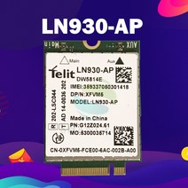 WWAN 무선 와이파이 4G 카드 DW5814E Telit LN930-AP WWAN FDD-LTE NGFF 4G 모듈 Dell 노트북 Latitude 14, 한개옵션0