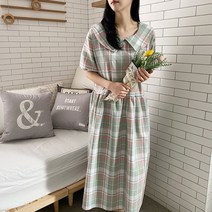 [해이주] 스무디 체크 원피스