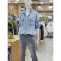ab.f.z 카라넥 밑단 언발란스 스트링 롤업 7부 소매 블라우스 afqw1b33c