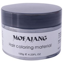 Mofajang 스타일 스타일링 제품 헤어 컬러 왁스 염료 일회용 몰딩 페이스트 헤어 염료 왁스 메이크업 회색, 보여진 바와 같이, 하나