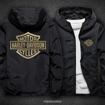 Harley Davidson 할리 데이비슨 야마하 재킷 가와사키 오토바이 후드 코트 오토바이 면 코트 반사 재킷, 면 옷4XL190 90kg, 강황색 할리 블랙 도금