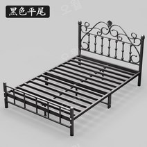 공주풍 침대 프레임 핑크 철제 침실 인테리어 베드프레임, 1200mmx2000mm, 피닉스블랙플랫테일3.8cm