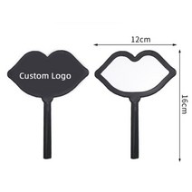 예쁜전신거울 인테리어거울 엔틱거울 맞춤 로고 휴대용 메이크업 거울 5 개 대량 도매 속눈썹 연장 용품, 15 LIP-Black