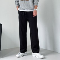 남자 스판 링클프리 쿠션지 롱 와이드 밴딩 팬츠