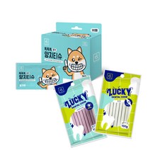 브리더랩 똑똑똑 핑거 양치티슈 30매 X 2개 + 브리더랩 럭키 덴탈츄 조인트 아이브리트 100g X 2개 강아지 양치세트, 양치티슈 60매 + 조인트 100g X 2개