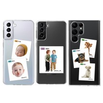 갤럭시 S9 시리즈 주문제작 띠부씰 스티커 디자인 반려동물 아기 커플 사진 얼빡 누끼 커스텀 실리콘 젤리 투명 케이스