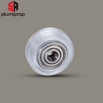 3D 프린터 플라스틱 휠 POM 빅 모델 패시브 아이들러 풀리 기어 CNC Openbuilds V슬롯, 6pcs_Clear-with bearing