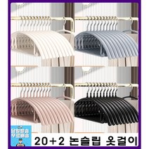 20+2 논슬립옷걸이 라운드 어깨뿔방지 니트 슬림 여성 남성 옷매장 옷가게 컬러 셔츠 스웨터 자켓 정장 가정용 의류매장 옷걸이, 20+1 화이트