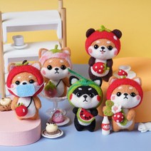치프몰 DIY 양모펠트 패키지 시바견 총26종 중 13종 2 니들 공예 취미 공방, 양볼 시바견