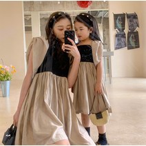 리본 임부복 모녀 가족 커플룩 엄마 맘 딸 원피스 시밀러룩 여아