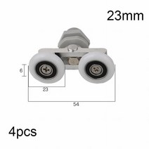 컨베이어로라 롤라 고무벨트 4pcs 19232527mm 트윈 욕실 샤워 도어 슬라이딩, 23mm