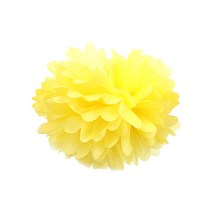 꽃볼 팜팜모빌 플라워볼 종이꽃 파티 장식 용품, 옐로우, 25cm