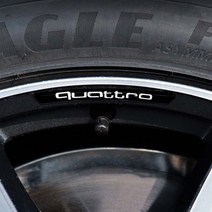 BMW M3 벤츠 AMG 아우디 콰트로 휠 라인 가드 스티커 (4개1세트), 아우디QUATTRO블랙