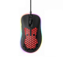 앱코 A800 3389 초경량 RGB 유선 마우스, 블랙
