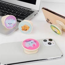 BT21 그립톡 매직 그립 홀더 스마트톡 렌티큘러 홀로그램, 슈키, 1개