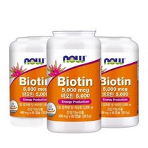 나우푸드 비오틴 5000mcg 60캡슐 3병, 3개