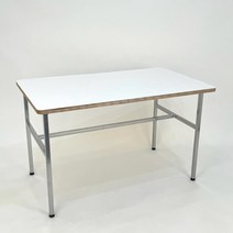 브린그라운 - Square H 호마이카 테이블 1200 x 700 HPL 자작합판테이블 미드센추리모던테이블, 아이보리, 화이트, 45