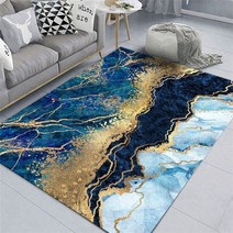 명품카페트 체크러그 blue gilt marble rugs living room 룸