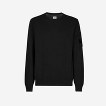 C.P. 컴퍼니 코튼 크레이프 크루넥 니트 블랙 - 22SS C.P. Company Cotton Crepe Crewneck Knit Black - 22SS