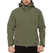Antarctica ANTARCTICA 남성용 밀리터리 택티컬 재킷 아웃도어 방수 소프트 쉘 후드 아미 그린. 미디엄 172623, Army Green, Army Green