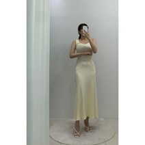 (4컬러) 셜 퓨어 스퀘어넥 골지 인어 나시 롱원피스