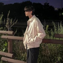 남자블루종 봄 점퍼 항공점퍼 바람막이 파일럿 가죽 자켓