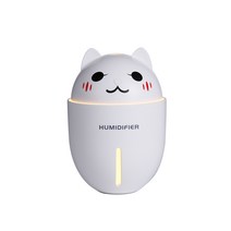 락톡고양이 미니가습기 H-15 무드등 USB 사무실 책상 원룸 탁상용, 미니캣가습기H-15(화이트)