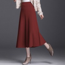 MOSAIRATION니트 스커트 도톰 니트 스커트 여성 겨울 날씬해 보이는 털실 빅 플리츠 스커트