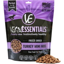 Vital Essentials 터키 미니 펜촉 그레인 프리 동결 건조 강아지 사료 1파운드 가방