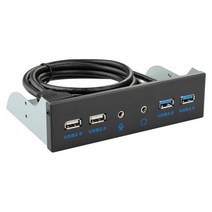 USB3.0 2.0 데스크탑 광학 드라이브 베이 용 전면 패널 허브 Spilitter 3.5mm 오디오 마이크 커넥터 50LA, 한개옵션0
