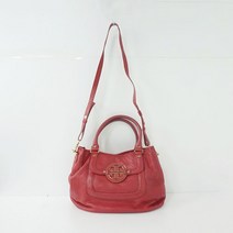 TORY BURCH 레드가죽버클 토트백크로스백 레드골드