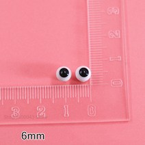 부드러운 도자기 인형 시뮬레이션 안구 6/10/14mm OB11 인형 검은 유리 안구 점토 DIY 인형은 시뮬레이션, 01 1 pair of eyes 6mm