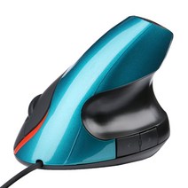 수직 광학 USB 마우스 컴퓨터 PC 노트북을위한 인체 공학적 디자인 손목 치유, 푸른