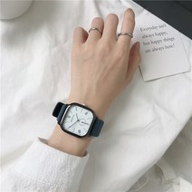 빅 페이스 손목시계 남성 여성 다이얼 캐쥬얼 개성 트렌드 유행 청소년 초 고등학교 클래식 허리띠 2446283208, 블루 있음 화이트 (증정 시계함 )