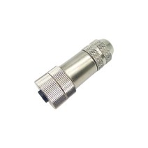커넥터M12 항공 센서 커넥터 금속 플러그 헤드 이더넷 EtherCat Profinet Shield IP67 금도금 4 5 8 핀 A/B, 01 A-Coding_01 4P_01 Male