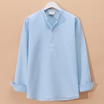 후앙스 남성용 데일리 스탠다드 옥스포드 헨리넥 긴팔 셔츠 GZCP-4922