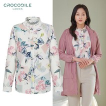 크로커다일레이디_ [크로커다일레이디] 반목 플라워프린트 블라우스